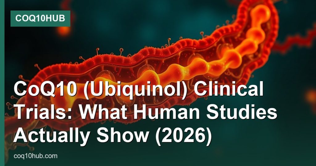 CoQ10 (Ubiquinol) Clinical Trials: What Human Studies Actually Show (2026) - CoQ10Hub